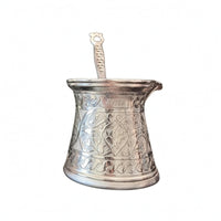 Turkish Coffee Pot Flared Rim Ornate Coffee Pot 1.3 Mm Thick for Gas Cooktop