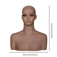 Hairpiece Display Head Lifelike Shape Mannequin Bust Glossy Surface