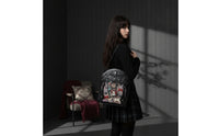 Ita Backpack with Transparent Panel Clear Window Gothic Backpack Wing-Shaped-Wing Bag Skull for Cosplayers, Teens, Cosplay, Everyday Wear