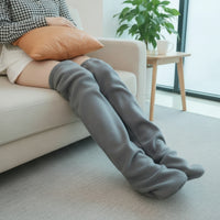 Fleece Leg Warmers Elasticized Thigh High Socks Leg Warmers Warm Apparel Comfortable for Women, Cold Weather, Lounging