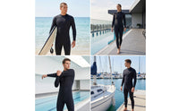 Long Sleeve Full-Body Wetsuit Close-Fitting One-Piece Wetsuit Stretch One Piece Swimsuit Streamlined for Surfers, Divers, Swimmers, Surfing, Snorkeling, Swimming