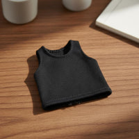 1/12 Scale Doll Vest Loose Fit 6 Inch Figure Tank Top Base Layer Miniature Sleeveless Shirt for Hobbyists, Toy Photography, Dioramas