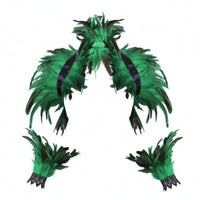 Feather Costume Shawl with Wrist Cuffs Lightweight Feather Shawl Soft for Party