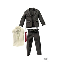1/12 Scale Suit Set Trendy Miniature Formal Wear Detailed Tailoring Collectible Accessory for Hobbyists