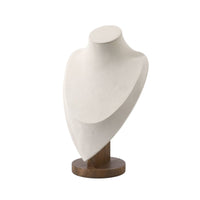 Necklace Display Bust with Wood Base Elegant for Livestreaming