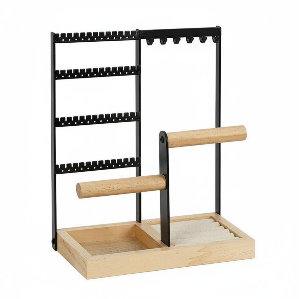 4-Tier Jewelry Stand Detachable Design Countertop Jewelry Stand Earring and Necklace Holder Space Saving Necklace Bracelet
