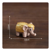 Ganesha Figurine DIY Accessory Golden Rat Statue Gold Finish for Car Dashboard