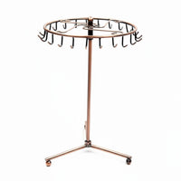 Rotating Necklace Stand Wrought Iron Metal Earring Hanger Detachable Design