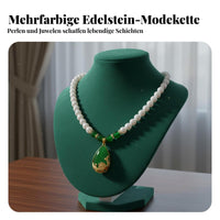 Water Drop Stone Pearl Choker Luxurious Look Pearl Necklace with Teardrop Drop