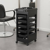5 Tier Salon Trolley Easy to Clean Hair Coloring Trolley Large-Capacity Drawers