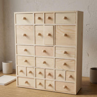 Wooden Drawer Organizer Multiple Drawers Wood Desktop Organizer Rectangular Small Drawer Storage Box
