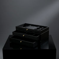 Jewelry Box with Transparent Lid Portable Container Sturdy for Vanity