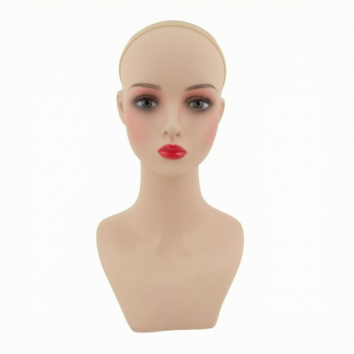 Hairpiece Display Head Glossy Finish Mannequin Display Head Bust Sturdy