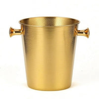 Hammered Stainless Steel Ice Pail 2 L Stainless Steel Ice Pail Tapered Shape