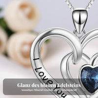 I Love You Mom Necklace White Gold Plated Engraved Mom Necklace for Mother