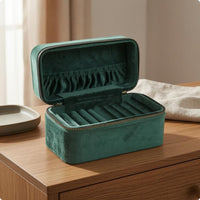 Bracelet Storage Box Lined Interior Zippered Jewelry Storage Box Structured