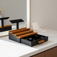 Tiered Perfume Holder Hidden Compartment 3-Tier Cologne Stand Large Capacity