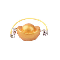 Chinese Gold Ingot Model With Hanging Strap Ancient Currency Copy