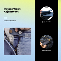 Waistband Adjuster Button, No-Sew for Jeans & Pants