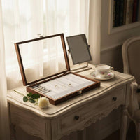 Jewelry Display Tray Glass-Covered Necklace Display Tray Slim Storage Box
