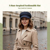 Women’s Retro Newsboy Hat, Jean Cap, Casual Travel Wear