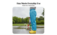 Elastic Waist kids' Rain Pants PU Coated Kids Rain Pants Lightweight for Toddlers, Students, Rainy Days, Muddy Play, Playing