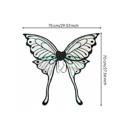 Long Tail Butterfly Wings Lightweight Iridescent Elf Wings for Festivals, Adults