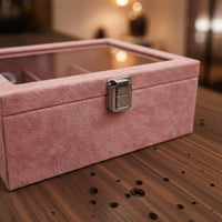 Bracelet Organizer with Pillows Removable Inserts Watch Storage Box Bracelet Display Case Dustproof Glass Top Jewelry Organizer