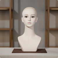 Jewelry Display Head Asian Style Hairpiece Stand Head Stable and Lightweight for Salon Owners