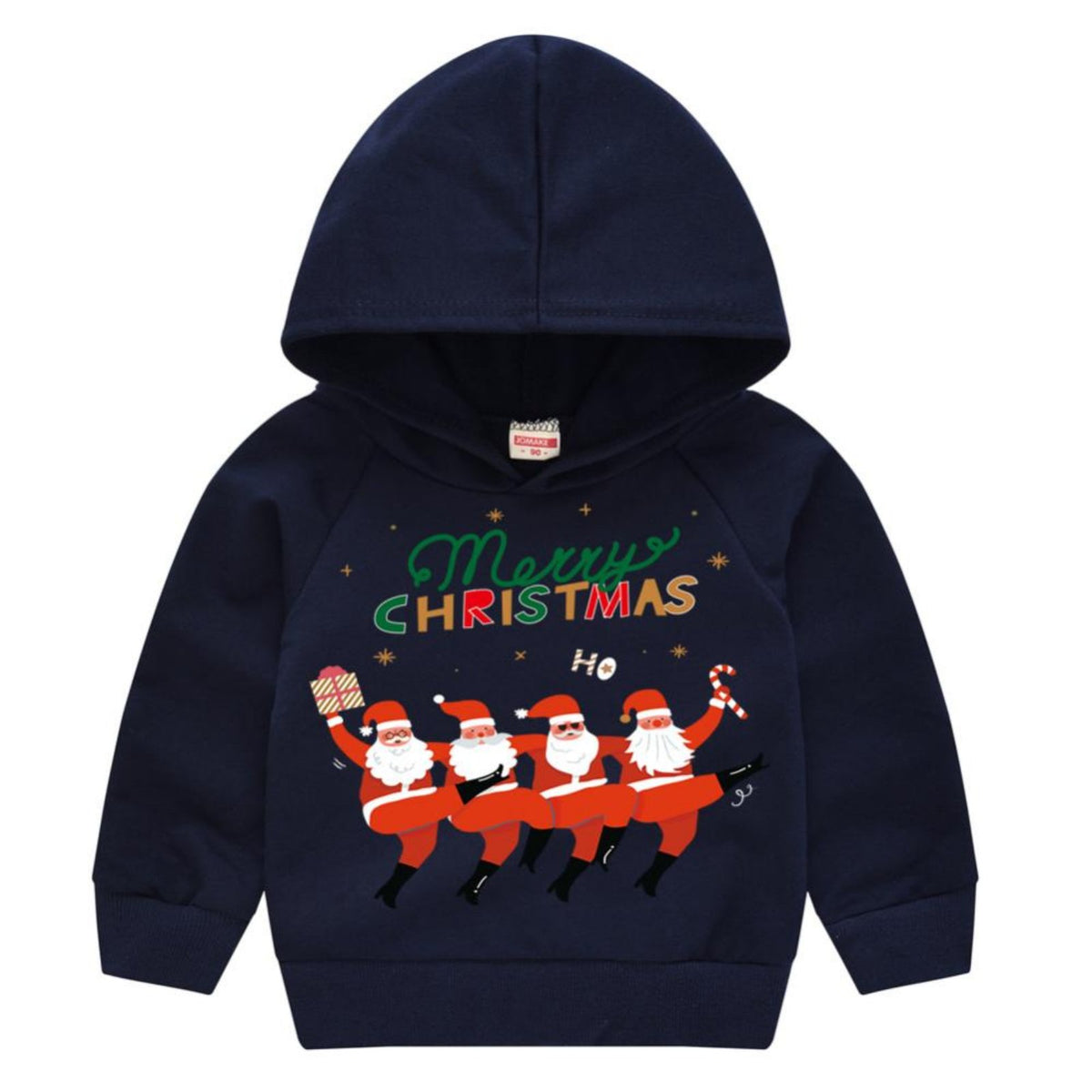 Unisex Kids Cartoon Hoodie, Christmas New Year Pullover, Long Sleeve Sweatshirt, Holiday Relaxed Top, Random Design