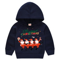 Unisex Kids Cartoon Hoodie, Christmas New Year Pullover, Long Sleeve Sweatshirt, Holiday Relaxed Top, Random Design