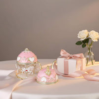 Merry-Go-Round Jewelry Box Luxury Look Enameled Trinket Box Hand-Painted