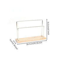 Earring Display Stand Gold-Tone Wood Base Jewelry Stand Minimalist