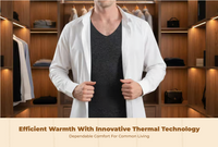 Men's Thermal Fleece Vest Warm V-Neck Undershirt