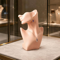 Necklace and Earring Display Bust Matte Finish Necklace Display Bust