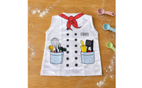 Children's Cook Costume Sleeveless Chef Costume Outfit Lightweight Textile