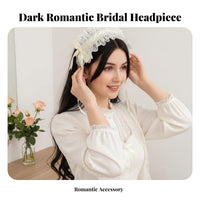 Multitier Tulle head covering Elegant Vintage & fashion Cosplay hair accessorypiece Attached Comb for Adults