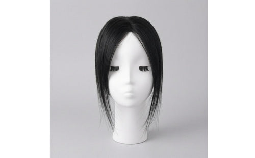 Natural-Looking Human Hair Crown Topper Concealed Base Clip-in Hair Topper Fuller Appearance Crown Hairpiece Lightweight