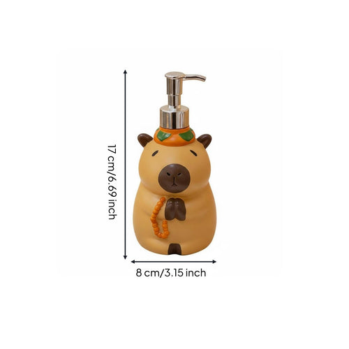 Cute Capybara Pump Bottle Decorative Cartoon Creature Lotion Bottle for Washroom