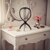 Plastic Hairpiece Stand Stable Dome Top Hat Holder Weighted Base for Salon