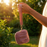 Small Jewelry Travel Case 2-in-1 Zippered Jewelry Pouch Removable Liner Wrist Strap Organizer