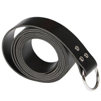 Rolled Construction Wide Belt Waist Band Smooth Strap