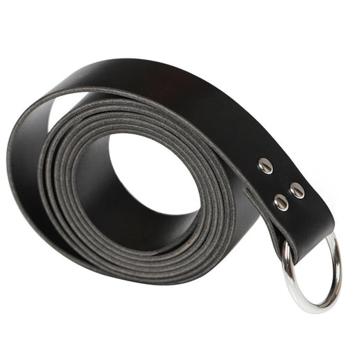 Rolled Construction Wide Belt Waist Band Smooth Strap