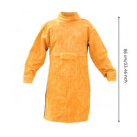 Cowhide Weld Coat Unlined Resistant Leather Jacket Long Sleeves