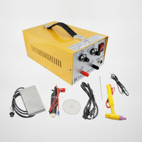 Adjustable Joining Kit with Tungsten Electrode Needle 30A Joining Machine with Foot Switch 200W Pulse Point Welder Portable for Jewelers, Hobbyists, Workshops, Studios