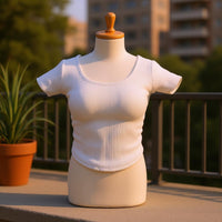 Women's Figure T-Shirt Stretchy Toy Outfit Visible Stitching