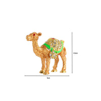 Camel Figurine Jewel Accents Miniature Statue Red Eyes