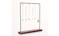 Necklace Display Stand Space Saving Pendant Display Holder Wooden Base Household Storage for Dressing Table