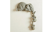 Resin Elephant Family Sculpture Symbolizes Maternal Love Mother and Young Elephant Statue Sentimental Gift Mother and 2 Young Elephants Sculpture