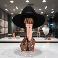 Hat Mannequin Head Long Extended Neck Hairpiece Stand Head Smooth Glossy Finish Hat Display Stand for Salon